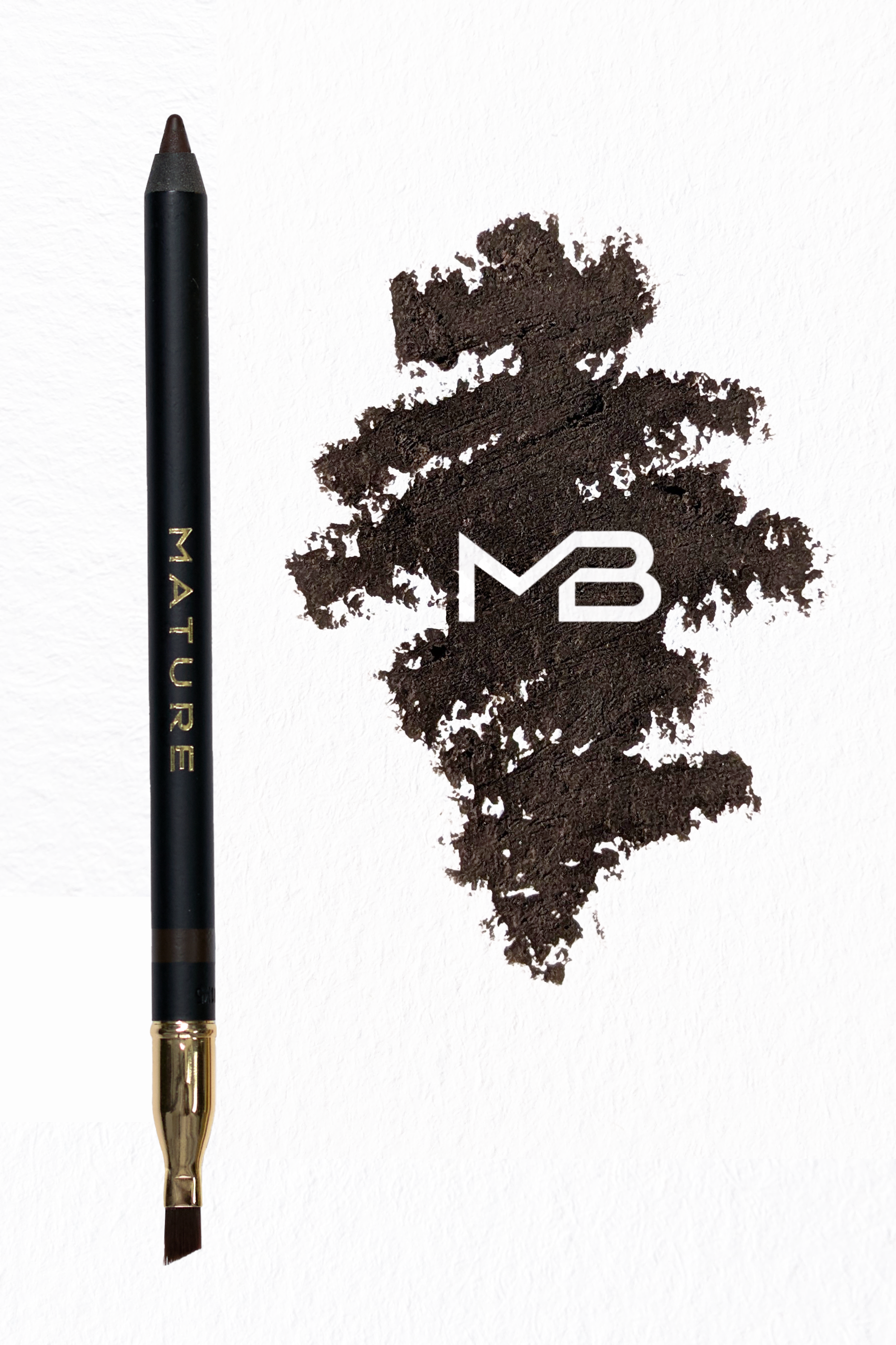 Dark Brown pencil with swatch and 'MB' logo on a white background.