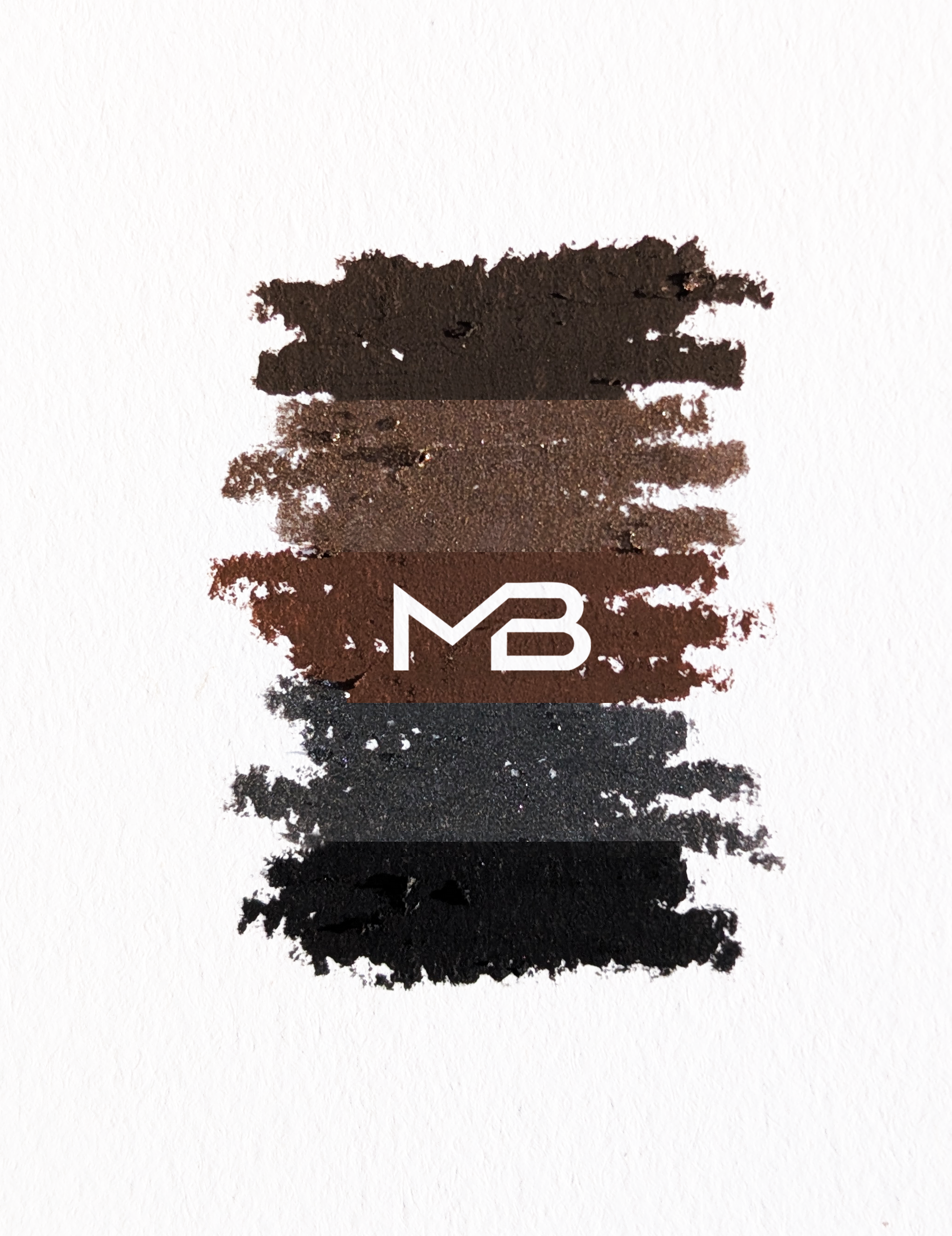 Vertical swatch of all 5 colors with the "MB" logo in the middle.