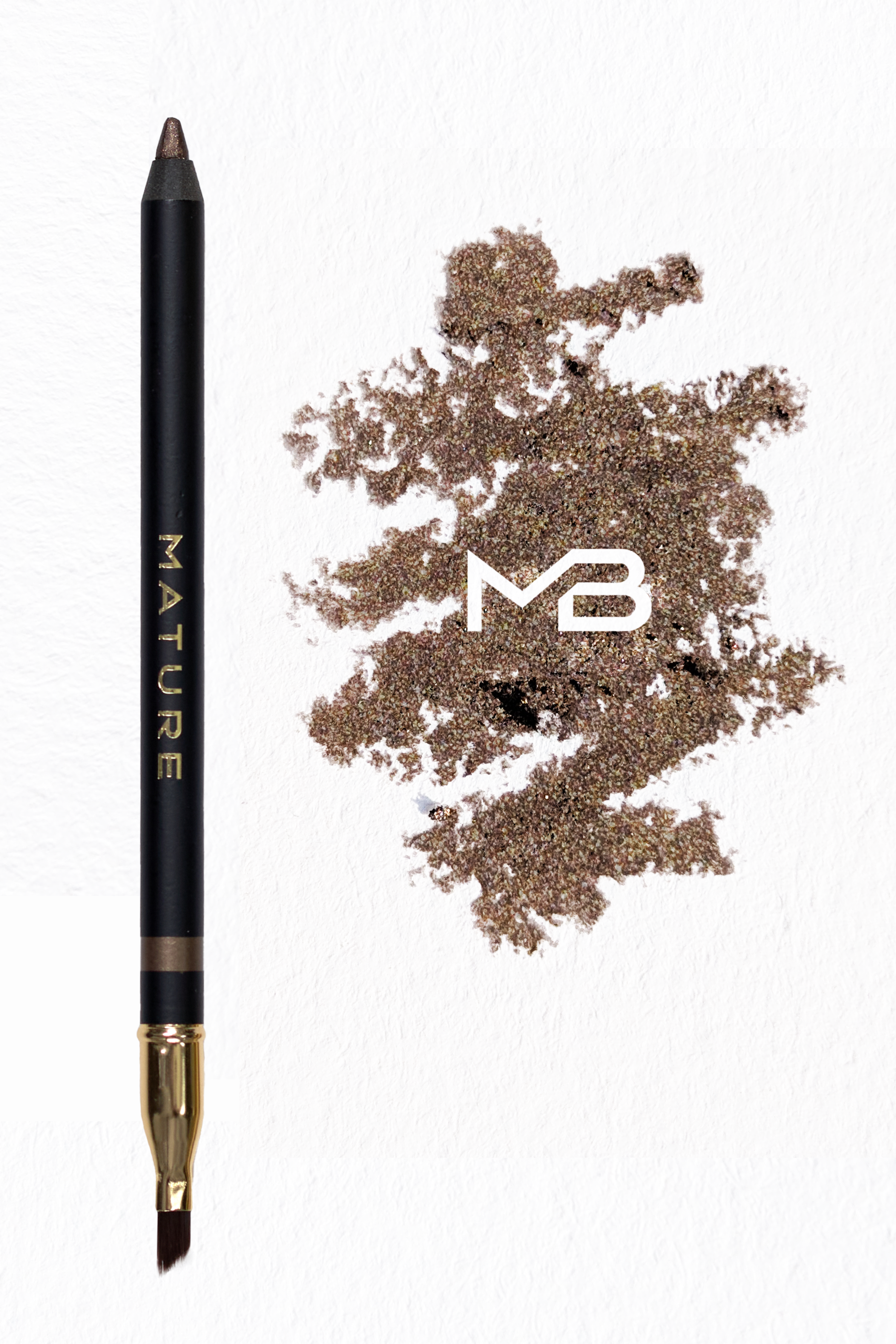 Champagne Bronze pencil with swatch and 'MB' logo on a white background.