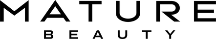 Mature Beauty logo in black text on a white background