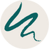 Teal squiggle on a white background