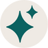 Teal geometric shapes on a white background